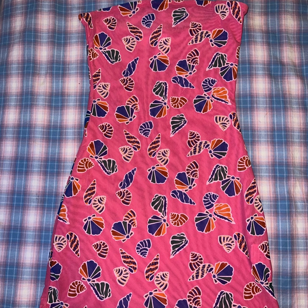 Tiger Mist Pink Dress with Shell Pattern